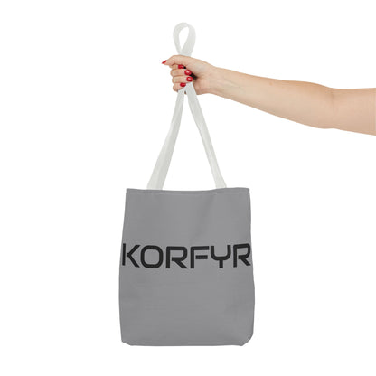 KORFYR Modern Typography Tote Bag, Chic Eco-Friendly Bag, Stylish Everyday Tote, Gift for Her, Fashion Statement Carryall