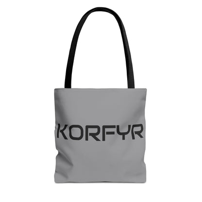 KORFYR Modern Typography Tote Bag, Chic Eco-Friendly Bag, Stylish Everyday Tote, Gift for Her, Fashion Statement Carryall