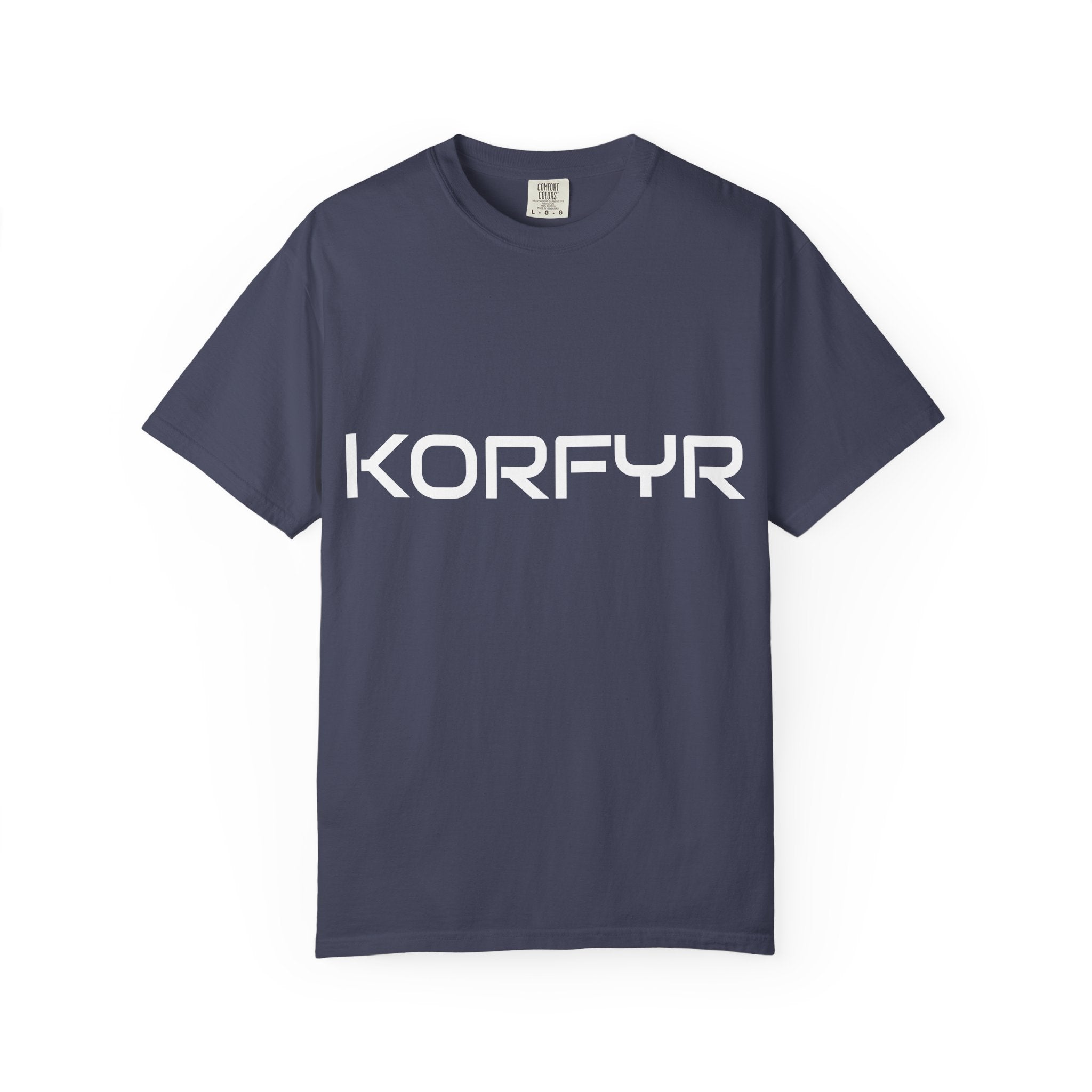Stylish KORFYR Garment-Dyed T-Shirt, Casual Wear, Streetwear, Gift Idea, Unique Fashion Statement